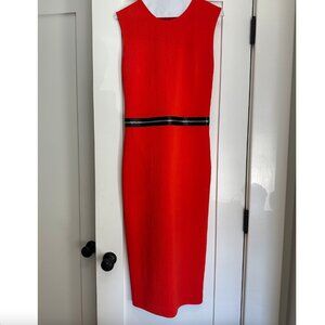 McQ Red/Orange Straight Dress
